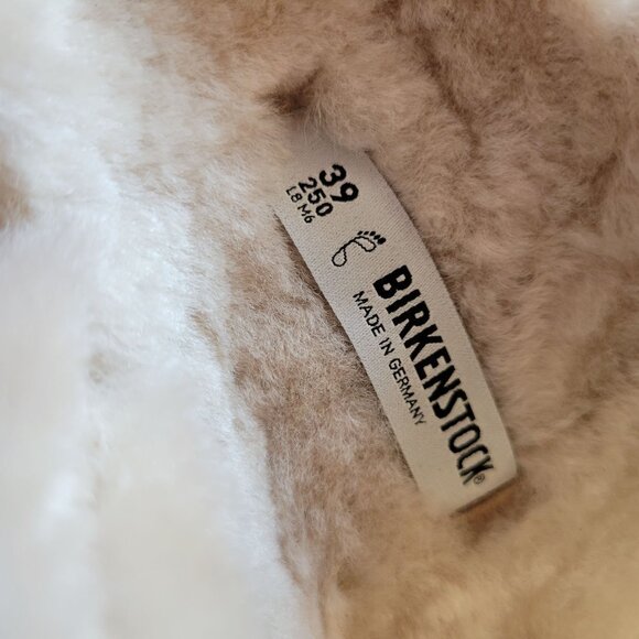 Birkenstock 39 MAYARI‎ SHEARLING Brown Leather Sandals 8 - Picture 8 of 12